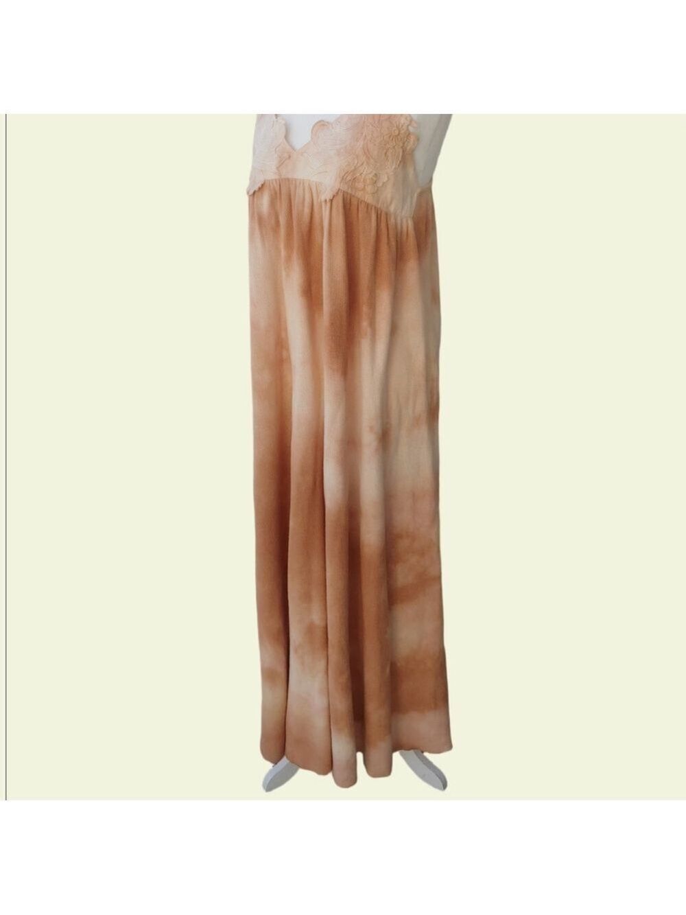ZARA Maxi Summer Tie Dye Strap Dress Tan and Peach Women's Medium, NWT - Picture 10 of 17